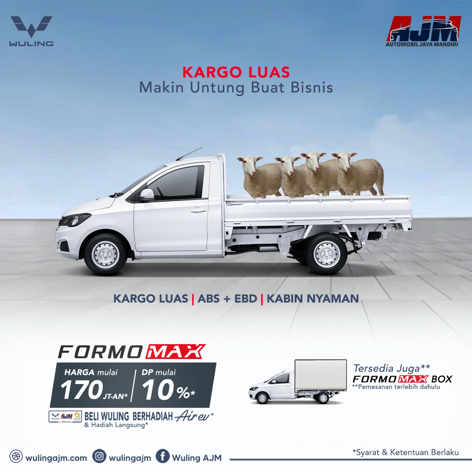 Promo WULING Formo Max Dp 10%